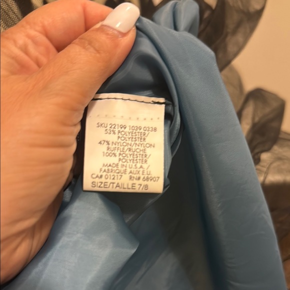 Le Chateau Blue Ruched Mini Sundress - Picture 5 of 5